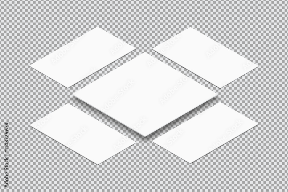 Canvas Prints social media post and stories interface mockup on transparent background. mobile app page template f