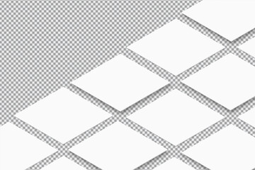 Social media post interface mockup on transparent background. Social media mobile app page template design for user carousel stories feed. Vector illustration interface empty on social network
