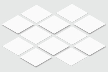 Social media post interface mockup. Social media mobile app page template design for user carousel stories feed. Vector illustration design user interface empty template on social network
