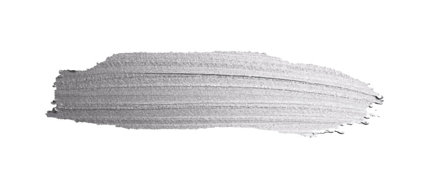 Silver Watercolor Brush Stroke Isolated on a transparent background, Caligraphy Png Chrome Metal Luxury Vector Paintbrush featuring a simple, Minimalist Abstract design