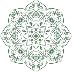 Beautiful flower art and mandala vector design