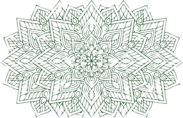 Beautiful flower art and mandala vector design