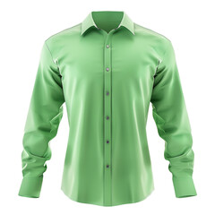 A Classic Green LongSleeve Dress Shirt Mockup for Men