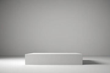 a close up of a white box on a gray surface