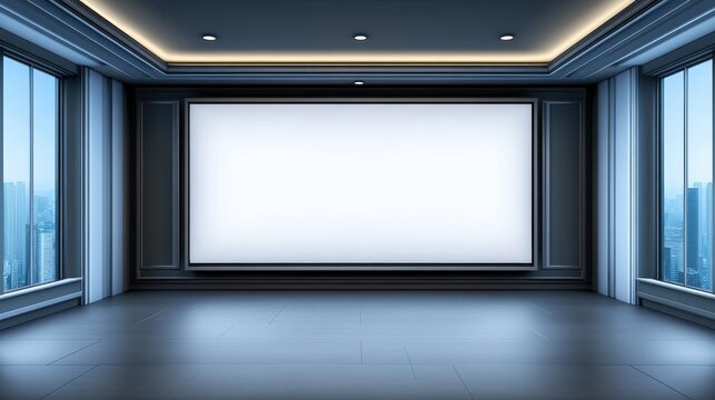 A creative vector tech startup office with empty space on the left side for text, featuring open workspaces, collaborative areas, and digital tools. 