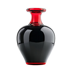 Elegant Black and Red Glass Vase Home Decor Modern Design