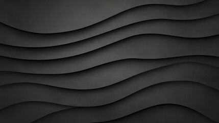Obraz premium Sleek black gradient background with modern wavy patterns for luxury design