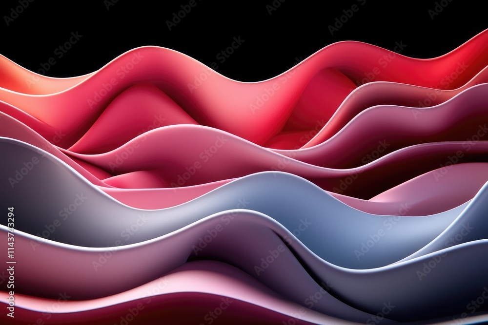 Poster dynamic waves of color flowing in an abstract style digital art vibrant background artistic perspect