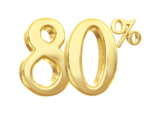 80 Percent Off 3D Gold Discount