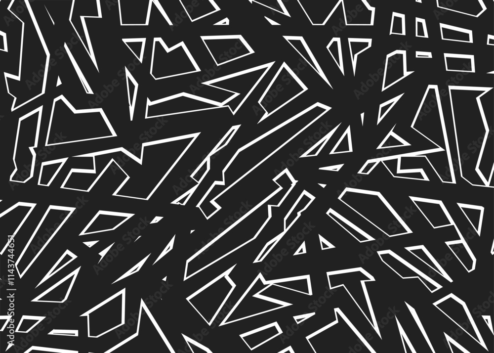 Poster abstract background with irregular stripe and zigzag line pattern. abstract raw and irregular stripe