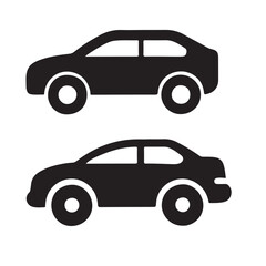 Obraz premium set of cars silhouette vector image