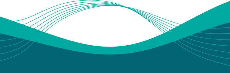 Business Curve Footer with Blend Wave