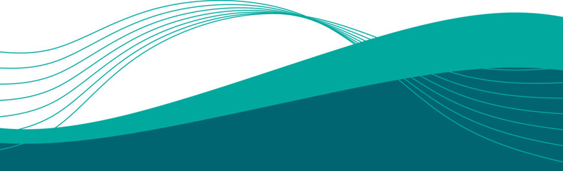 Business Curve Footer with Blend Wave