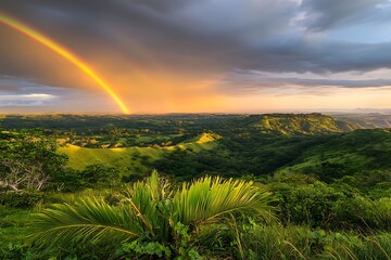 Obraz premium rainbow over the field