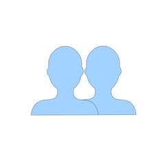 Simple vector icon of two people