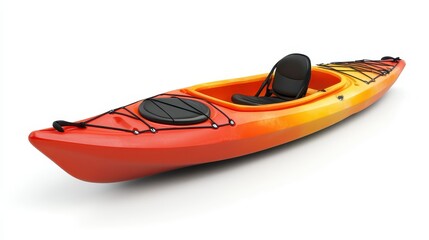 Kayak on white isolated background