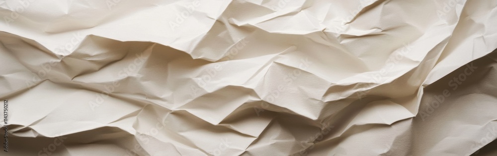 Aufkleber Subtle crumpled paper texture in soft light creating an abstract background suitable for artistic designs and crafts