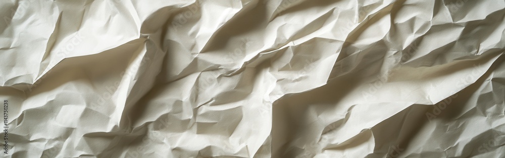 Leinwandbilder Crumpled paper texture with subtle folds creating an interesting pattern in soft light