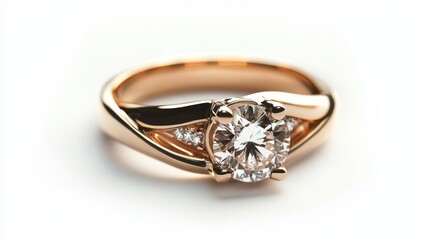 Ring on white isolated background