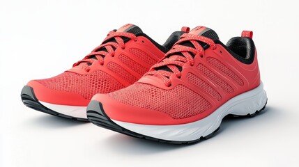 Running shoes on white isolated background