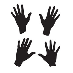 hands of the person silhouette vector image