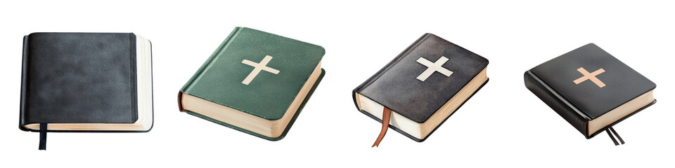 Fototapeta premium Holy Bible with Cross Symbolic Representation of Christian Faith
