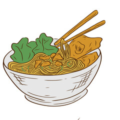 Indonesian Traditional Food Vector Illustration