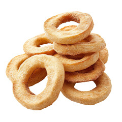 Delicious Bagel Chips Displayed on a White Background, Perfect for Snack and Culinary Projects and Transparent background.