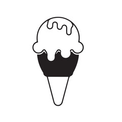 ice cream silhouette vector image