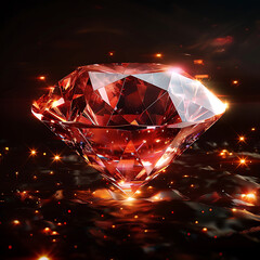 Red Diamond Sparkling with Brilliance and Light