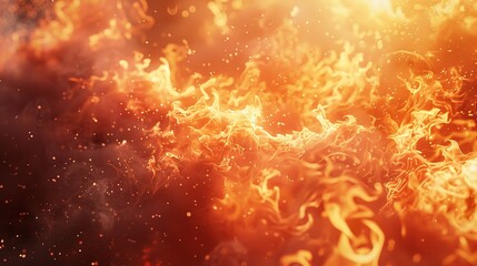 Naklejka premium Ethereal Fire Dance: High-Definition Blaze on White Background