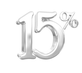 15 Percent Off 3D Silver Discount