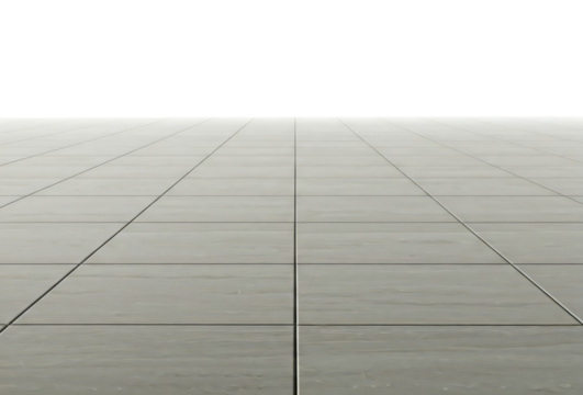 png grey tile floor distance border defocused isolated on white background cutout