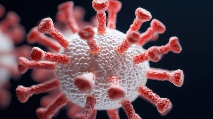 Fototapeta premium Detailed Close-Up of a Virus Structure