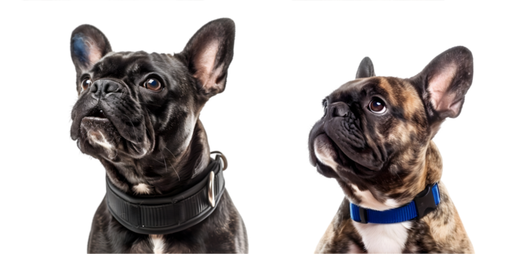 referee arbitrator umpire french bulldog dog blowing blue. Generative AI.