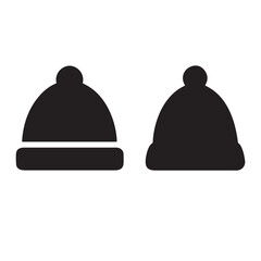 winter cap silhouette vector image