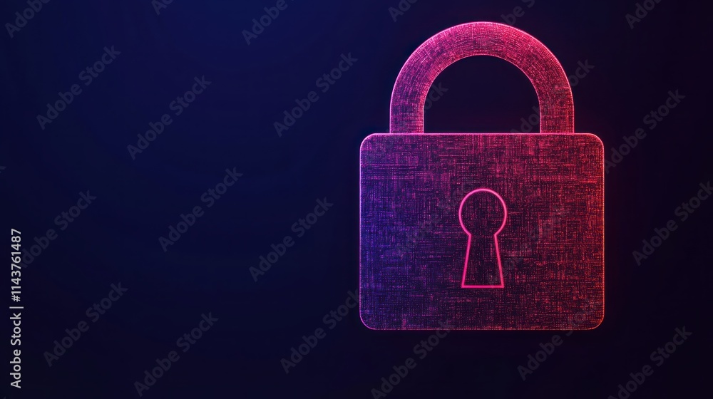 Leinwandbilder securing digital data infographic design for cybersecurity awareness in virtual spaces