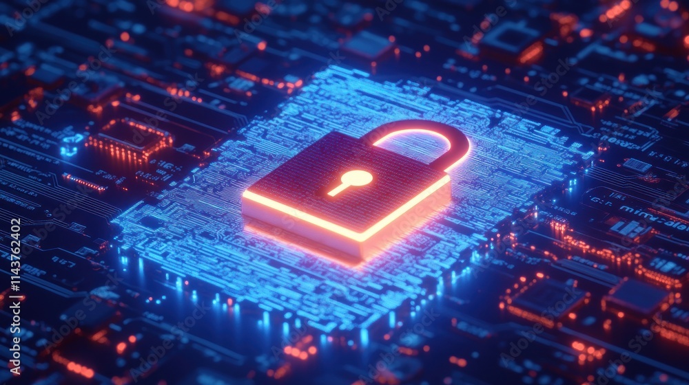 Poster Cybersecurity measures protecting data in digital landscape tech insights virtual environment Blur Background