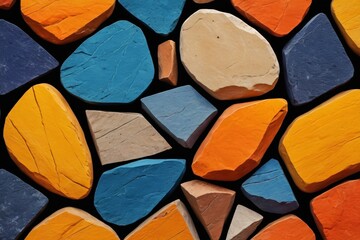 a close up of a bunch of rocks with different colors