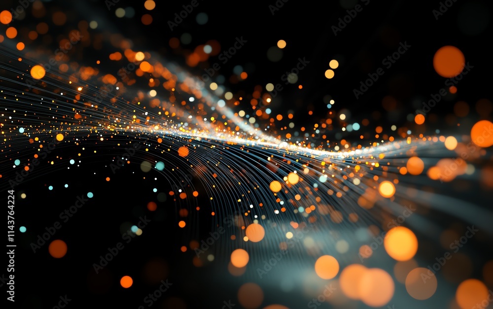 Poster 3d illustration of global business network, interconnected world globe with data transfer lines, rep