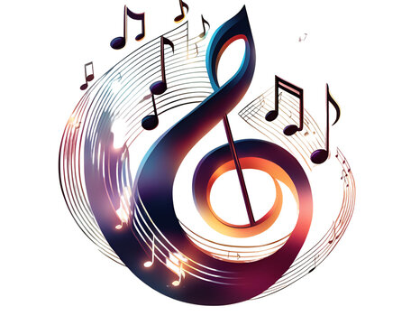 Music notes illustration design art