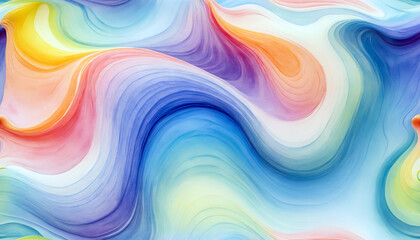 Fototapeta premium Abstract liquid rainbow gradient 3d wallpaper background - Textured background for presentation