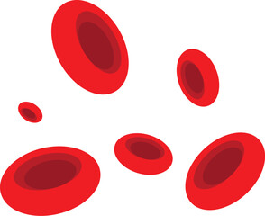 Red blood cells. Blood cells flat design.