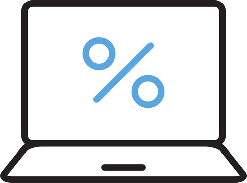 recommend clip art: Laptop and Percent Icon Line Art
                    