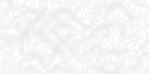 Abstract Vector geography landscape Topo contour map on white background, Topographic contour lines. Seamless pattern with lines Topographic map. Geographic mountain relief diagram line wave carve.