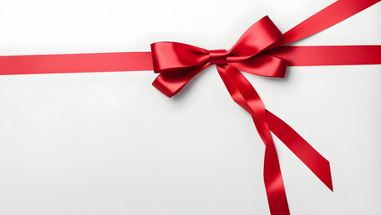 red bow isolated on white