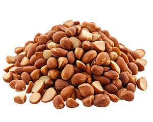 Roasted Almonds Pile Isolated on White Background