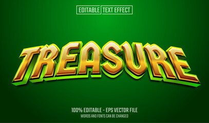treasure editable text effect