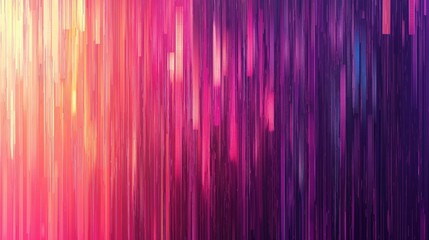 A vibrant abstract background featuring vertical lines in shades of pink, purple, and orange.