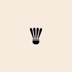 Shuttlecock icon , badminton icon flat vector design. 